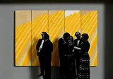 Robert Ballagh, People and Van der Grijn, mixed media sculpture