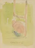 Obstacle by Jack Butler Yeats, watercolour and pencil on paper, sold Mar 2023