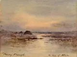 Percy French, The Bog of Allen, watercolour on paper