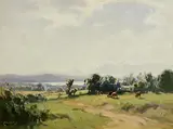 Cattle Grazing by Frank McKelvey, oil on board, offered Mar 2023