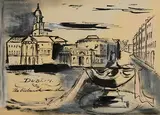 Dublin, The Rotunda by Norah McGuinness, watercolour on paper, sold Mar 2023