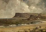Fairhead, Co. Antrim by James Humbert Craig, oil on board, sold Mar 2023