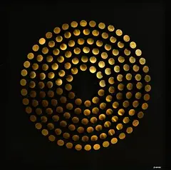 Peter Monaghan, Golden Circle, mixed media on board (3D)