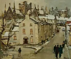 Cecil Maguire, November Evening, Armagh, 1960, oil on board