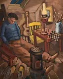 Arthur Armstrong, No. 2 Attic Interior, oil on board