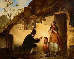 The Seanchaí by Erskine Nicol, oil on canvas, sold Mar 2023