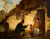 The Seanchaí by Erskine Nicol, oil on canvas, sold Mar 2023