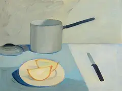 Cherith McKinstry, Still Life in the Kitchen, oil on paper laid on board