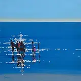 Into the Light by John Morris, oil on board, sold Mar 2023
