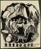 John Minton, Peasant with Donkey, c.1940, pen and ink on paper