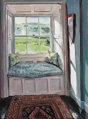 The Window Seat by Hector McDonnell, 2013, oil on canvas, sold Mar 2023
