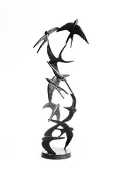 Colm J. Brennan, Swirl of Swallows, unique bronze
