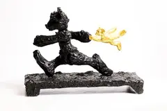 Chasing Time by Patrick O'Reilly, 2017, unique bronze, offered Mar 2023