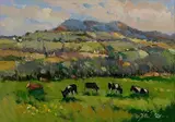 Liam Treacy, Pastureland, Co. Wicklow, oil on canvas
