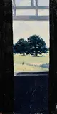 Hector McDonnell, Window at Loudham, oil on board