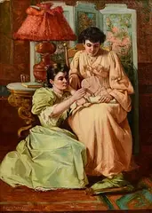 Harry Roseland, The First Valentine, 1891, oil on board