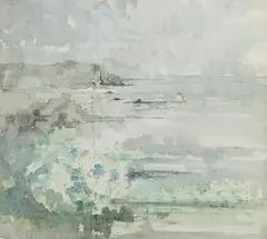Denise Ferran, Malinmore, Co. Donegal, 1977, watercolour on silk