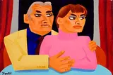 Pretty in Pink by Graham Knuttel, oil on canvas, sold Mar 2023