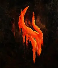 Carmel Mooney, Fire Flow at Etna, oil on canvas