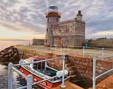 Fergus Shannon, Howth Light House, 2020, oil on canvas board