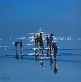 Family's Day Out by John Morris, oil on board, sold Mar 2023