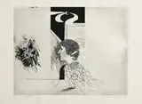 Micheal Farrell, Self Portrait, 1977, screenprint - numbered 16 from an edition of 80