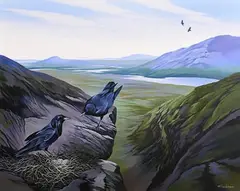 Richard Ward, Nest in the Twelve Bens, oil on canvas