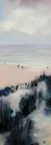 Paula McKinney, Mid Morning Beach Stroll, oil on board