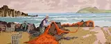 John Francis Skelton, Netfare Blasket Sound, Kerry, acrylic on canvas board