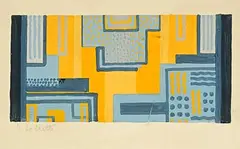 Abstract Composition by Mainie Jellett, gouache on paper, sold Jan 2023