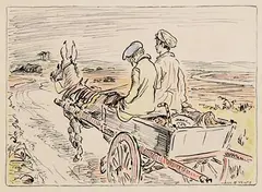 Jack Butler Yeats, The Turf Cutter's Donkey, watercolour and ink on paper