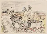 The Turf Cutter's Donkey by Jack Butler Yeats, watercolour and ink on paper, sold Jan 2023