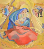 Father Jack P. Hanlon, Madonna and Child, oil on canvas