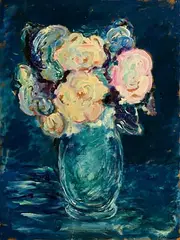 Still Life - Vase of Flowers by Grace Henry, oil on board, sold Jan 2023
