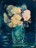 Grace Henry, Still Life - Vase of Flowers, oil on board
