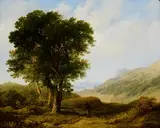James Arthur O'Connor, Landscape with a Figure on a Path, Lake in Distance