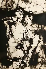 Figure I by Hughie O'Donoghue, 1996, carborundum - numbered 1 from an edition of 10, sold Jan 2023