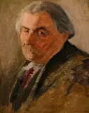 Estella Solomons, Portrait of a Gentleman, oil on board