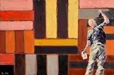 Ivan Sutton, Homage to Sean Scully, oil on canvas board