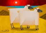 Ewe See It Too? by Graham Knuttel, oil on canvas, sold Jan 2023