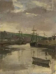 Leo Whelan, Wicklow Harbour, oil on canvas laid on board