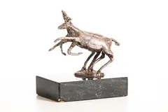 Two Horses by Edward Delaney, silver on a granite base, sold Jan 2023