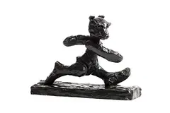 Walking Bear by Patrick O'Reilly, 2016, bronze, sold Jan 2023