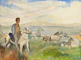 Ronald Ossory Dunlop, Connemara Ponies, oil on canvas