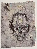 Head by John Kingerlee, 2022, oil on card, sold Jan 2023