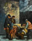 Lilian Lucy Davidson, Market Day, The Claddagh, oil on canvas