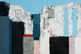 Michael Hales, Skyline Highrise Part VI, encaustic and oils on birch ply