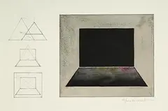 Theo McNab, The Room, mixed media on paper