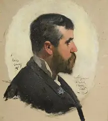 Albert Gueudet by Henry Jones Thaddeus, 1882, oil on canvas, sold Jan 2023