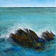 Jo Ashby, Gentle Swell, acrylic on canvas